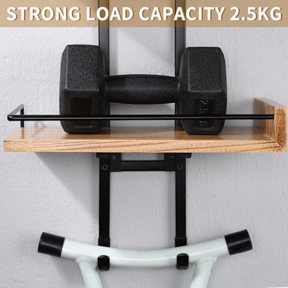 Ironing Board Hanger Wall Mount with Adjustable 2-Large Storage Shelves, Heavy Duty Space Saving Iron and Ironing Board Holder for Laundry Room, T&Y Leg Shaped, Carbonized Black - color: Black-a