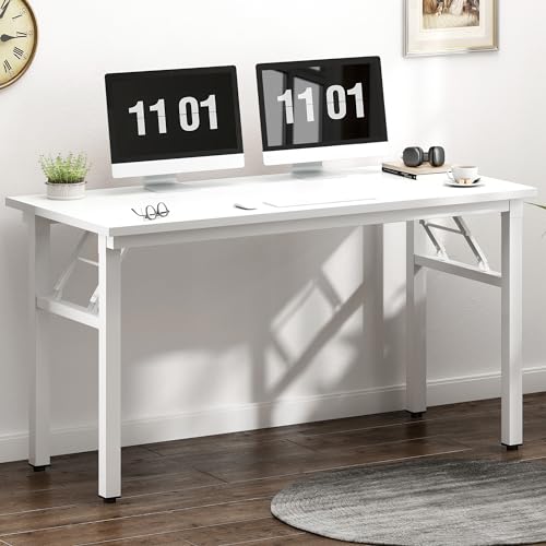 Need 47 inches Computer Desk Office Desk Folding Table with BIFMA Certification Computer Table Workstation, White AC5DW-120 - color: White, size: 47 inches