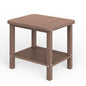 Patio Side Table, Small Rectangular HDPE Adirondack End Table for Outdoor Use in Pool, Garden, Lawn, Backyard,Brown - color: Brown