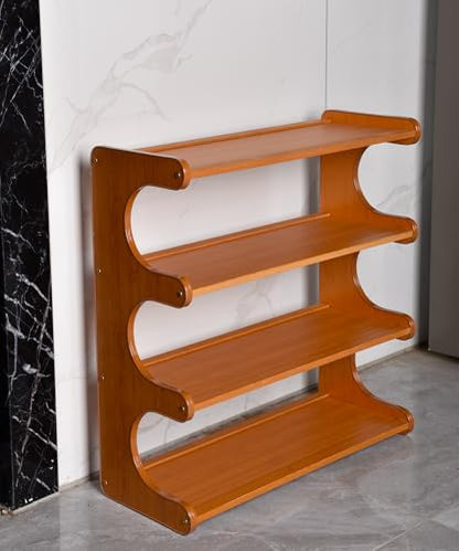 Shoe Rack Bamboo Stackable Freestanding Wooden Shoe Storage Storage Rack Suitable for Narrow entryways,Closets,garages, and Dorm Rooms (Light Brown, 4 Tier (19.68 in)) - size: 4 Tier (19.68 in)