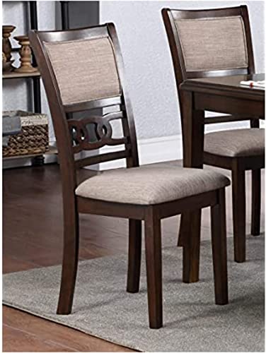New Classic Furniture Gia Dining Chairs, Set of 2, Cherry Brown - color: Cherry, size: Set of 2, style: Dining Chair
