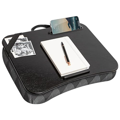 LAPGEAR Designer Lap Desk – Gray Argyle, Fits 15.6” Laptops - color: Gray Argyle, size: Single Lap Desk