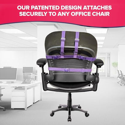 The Original Office Chair Blanket by SnuggleBack; Cozy Comfy Office Desk Chair Wrap Attaches for Hands-Free Warmth. Stay Warm In The Winter or Summer. (Raspberry Pattern Fleece) - color: Raspberry Pattern Fleece