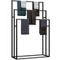 3 Tier Standing Towel Rack - Extra Wide Large Bathroom Towel Stand, Heavy-Duty Metal Towel Drying Rack for Poolside (Matte Black, 25.6” Wide) - color: Matte Black