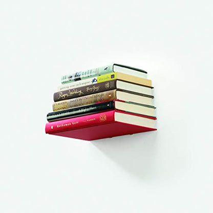 Umbra Conceal, Sturdy Metal Floating Bookshelf for Wall, Silver, Large, Set of 3 - size: Set of 3, Large