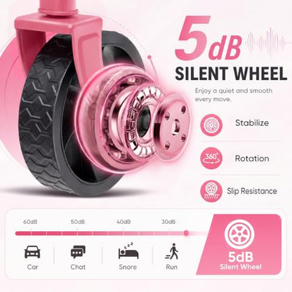 Sekey Collapsible Wagon Cart with Drop-Down Tailgate, 300 lb Capacity - color: Pink, size: 300 lbs