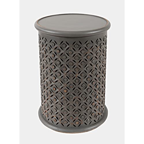 Jofran Global Archive Drum Table - Antique White, 17" W X 17" D X 23" H, Finish, (Set of 1) - color: Antique White