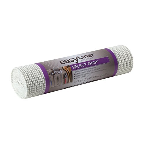 Duck Brand Select Grip EasyLiner Shelf and Drawer Liner, Non-Adhesive, 12-Inch x 10-Feet, Non-Adhesive, White, 1359539 - color: White, size: 12-Inch x 10 Feet