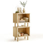 Home Zone Living 2-Pack Stackable Storage Cube End Table, Open Cabinet Design, Bookshelf Option for Living Room or Office - color: Open | 2-pack