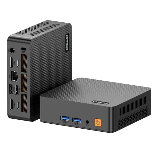 C5 Mini PC 11 Pro, Ryzen 5 3500U, 8GB DDR4 256GB NVMe SSD, Triple 4K Display Mini Computer, Dual HDMI & Full Function USB-C, Small Desktop PC with WiFi, Bluetooth, Gigabit Ethernet for Home Office - color: Pure Black