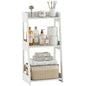 3-Tier Bathroom Ladder Shelf Freestanding, 12.6" W x 26" H, PVC | White Floor Shelves, Small Bookshelf, Nightstand, for Home Study, Laundry Room, Open Display Rack, 11.8" Deep - size: 11.0”D x 12.6”W x 26”H