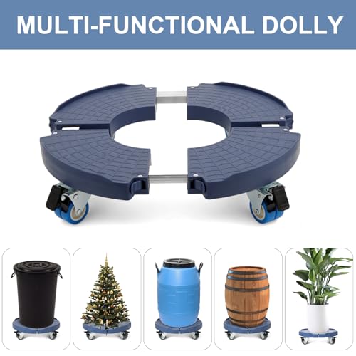 W B D WEIBIDA Plant Caddy with Wheels Heavy Duty 440lbs Capacity, Adjustable 15-21 Inch Rolling Plant Stand Indoor Outdoor, Large Plant Cart Dolly with Casters for Flower Pot Garden Pot Mover - color: Blue