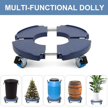 W B D WEIBIDA Plant Caddy with Wheels Heavy Duty 440lbs Capacity, Adjustable 15-21 Inch Rolling Plant Stand Indoor Outdoor, Large Plant Cart Dolly with Casters for Flower Pot Garden Pot Mover - color: Blue