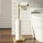 Cesun Extra Weighted Base Toilet Paper Holder Stand - SUS304 Rust Proof Free Standing Tissue Roll Holder for 4 Rolls, No Tipping, No Slipping, Gold - color: Gold