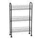 Household Essentials Matte Black Slim, 3 Shelf Storage Cart with Wheels - style: 7" Black - Basic