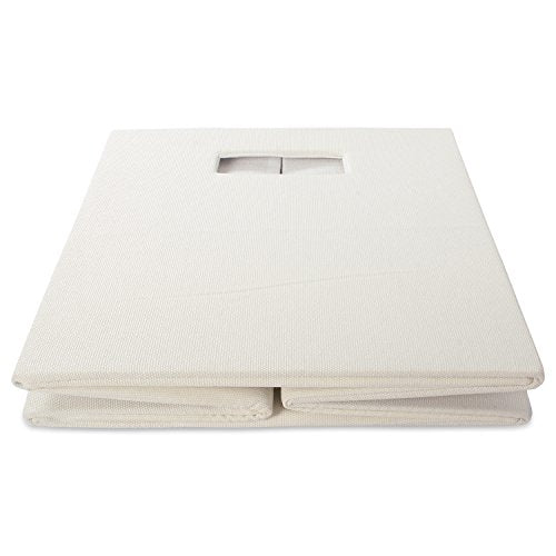 DII Poly-Cube Storage Collection Hard Sided, Collapsible Solid, Large, Off White (Pack of 2) - color: Off White, size: Large Square, 13x13x13" (Pack of 2)