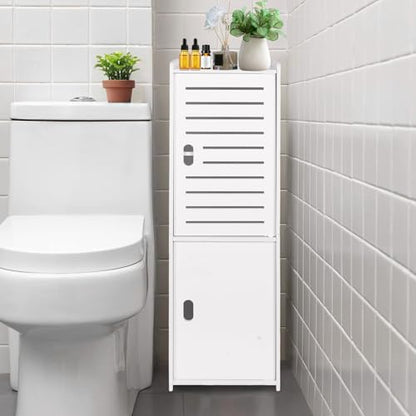 ShellKingdom Toilet Paper Holder Stand, Small and Slim Bathroom Storage Cabinet for Bathroom Small Spaces, 29.7 x 9.5 x 8.7 inch - size: 29.7 x 9.5 x 8.7 inch
