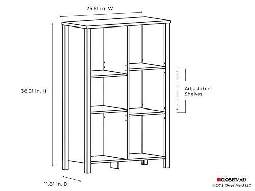 ClosetMaid 16053 Premium Adjustable 6-Cube Organizer, Weathered Oak - color: Weathered Oak, size: 6-Cube