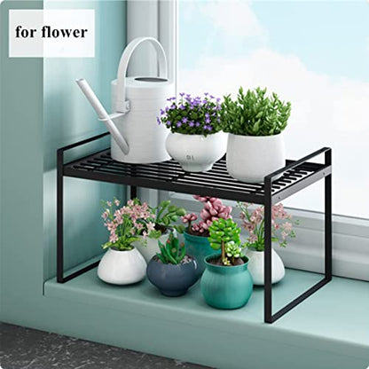 Cabinet Shelf, 13" Kitchen Counter Shelf, Metal Wire Stackable Cupboard Spice Rack, Space Saving Countertop Orgainzer and Storage Rack Shelves for Kitchen Pantry Bathroom - size: Small (13 inch)