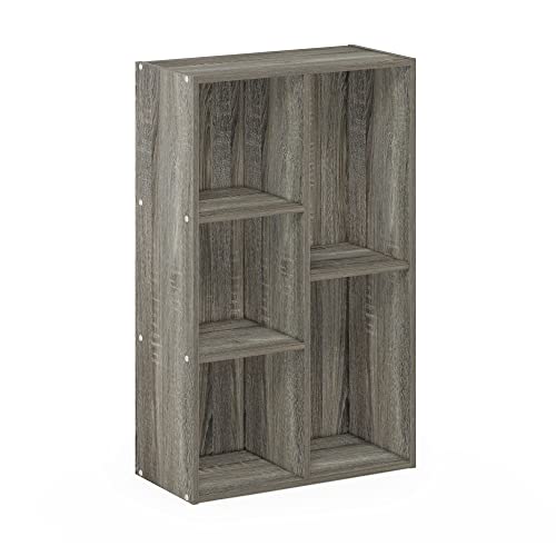 Furinno Luder 5-Cube No Tool Assembly Open Shelf, French Oak - color: French Oak, size: 5-Cube No Tool