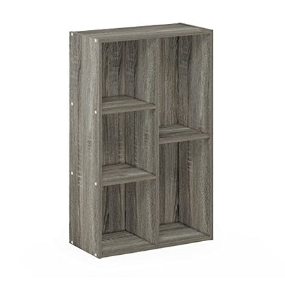 Furinno Luder 5-Cube No Tool Assembly Open Shelf, French Oak - color: French Oak, size: 5-Cube No Tool