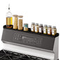 SpaceAid 30" Wide Kitchen Shelf Organizer for Stove, Magnetic Bamboo Spices Shelf for Home Stove Kitchen Storage Organization (Fit for Flat Top Only, Black) - size: 30" Wide, Black, 1-Tier