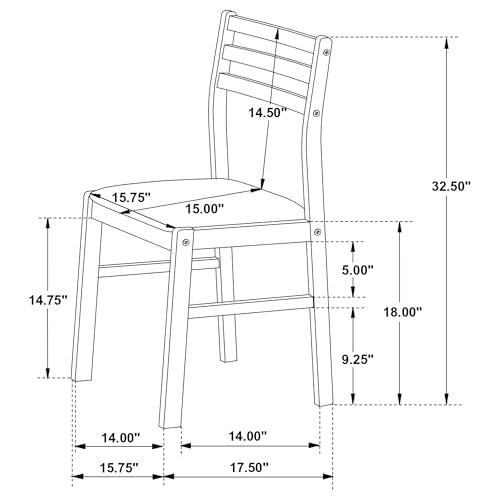 Coaster Home Furnishings 3-Piece Round Wood Dining Room Set Drop Leaf Extension Table Ladder Back Side Chairs Upholstered Seat Cushions Beige and Natural 130006