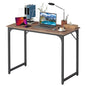 BestOffice Computer Desk,Home Office Desk, Modern Simple Style for Home Office Study Writing (Brown, 39 Inch) - color: Brown, size: 39 Inch