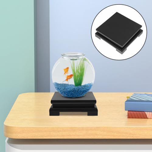 Operitacx Solid Wood Display Base 5.90 Inch Square Vase Stand Pedestal for Home Decor Plant Buddha Figurine Teapot Holder Indoor Decorative Display