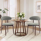 COLAMY Wooden Dining Room Chairs Set of 2, Modern Upholstered Fabric Dining Chairs, Farmhouse Kitchen Side Chair with Foot Pegs, Green - color: Green, size: Set of 2