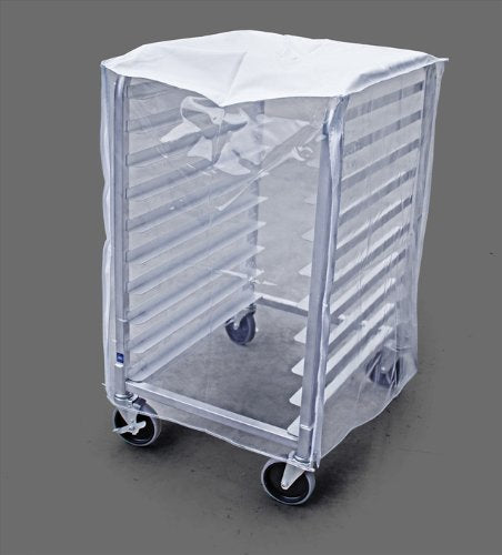 New Star Foodservice Clear Plastic 10-Tier Commercial Kitchen Bun Pan Rack Cover, 28-Inch by 23-Inch by 33-Inch, Set of 2 - size: 28" x 23" x 33", 10-Tier, Set of 2