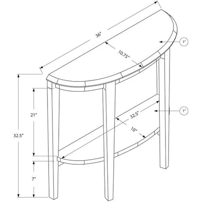 Monarch Specialties Console Table - Narrow Entry Table, 36” L (White) - color: White