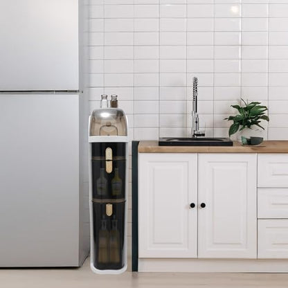 Bathroom Floor Cabinet, Narrow Bathroom Storage Cabinet, Mobile and No Installation Required, Perfect for Small Space Laundry Rooms, Toilet Areas and Living Room Gaps - size: 3-Tiers