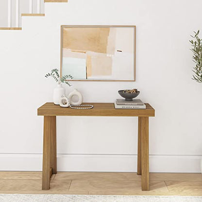 Plank+Beam Classic Console Table, 46 Inch, Pecan | Non-Toxic Finishes, Versatile Design, Elegant Details, Easy Assembly, Quick Setup, Solid Wood - color: Pecan, size: 46" Console Table