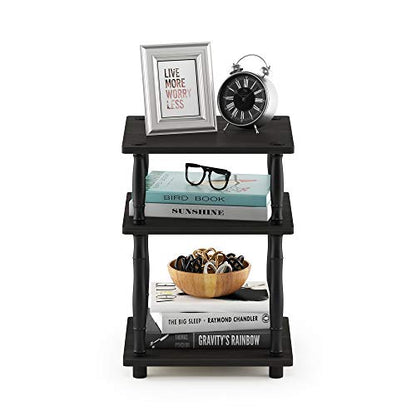 Furinno Turn-N-Tube Easy Assembly Multipurpose End Table / Side Table / Sofa Table / Nightstand, Classic Tubes, French Oak Grey/Black - color: French Oak Grey/Black, style: Contemporary