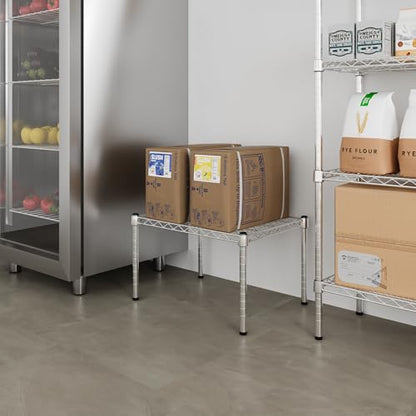 18" Deep x 24" Wide x 14" Height Wire Shelving Kit | 1-Tier | NSF Commercial Storage Rack Unit - size: 18" Deep x 24" Wide