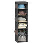 Simple Houseware 6 Shelf Hanging Closet Organizer, Dark Gray - color: Dark Gray, size: 6 Shelf