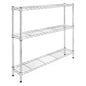 Shelving Inc. 8" d x 42" w Chrome Wire Shelving with 3 Tier Shelves, Weight Capacity 800lbs Per Shelf - size: 8" d x 42" w x 34" h