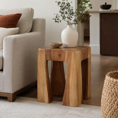 Rutledge & King Wooden End Table - Unique Wooden Side Table - Mid Century Side Table - Small Accent Table - Mid Century Modern - color: Natural, style: Kempton