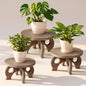 3 Pcs Wooden Plant Stand Indoor 8/9/11",Walnut Color,Low - color: Walnut Color
