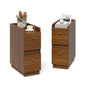 Narrow Night Stands, Modern Slim Nightstand Set of 2, Wooden Skinny Bedside Table 2 Drawers, Stackable Narrow Side Table with Drawers for Small Spaces, Bedroom, Living Room, Walnut Brown - color: Brown (2pcs)