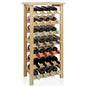 SMIBUY Bamboo Wine Rack, 28 Bottles Display Holder with Table Top, 7-Tier Free Standing Storage Shelves for Kitchen, Pantry, Cellar, Bar (Natural) - color: Natural