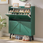 LEYAOYAO Shoe Cabinet Storage for Entryway with 2 Flip Drawers Rack Narrow Organizer Slim Hidden Wood Shoe Cabinet Furniture Green - color: Green