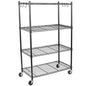 WDT Shelving Storage Units on Wheels Casters, Adjustable Heavy Duty Metal Shelf Wire Storage Rack for Home Office Garage Kitchen Bathroom Organization,36" Wx14 Dx57 H - size: 4Tier 36"W x 14"D x 57"H