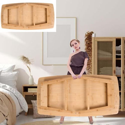 Bamboo Coffee Table Folding Floor Table,Floor Desk for Adults Low Table for Sitting on the Floor Folding Table for Living Room Japanese Table Bamboo 19.7x38.6in with Open Storage Shelf,No Assembly