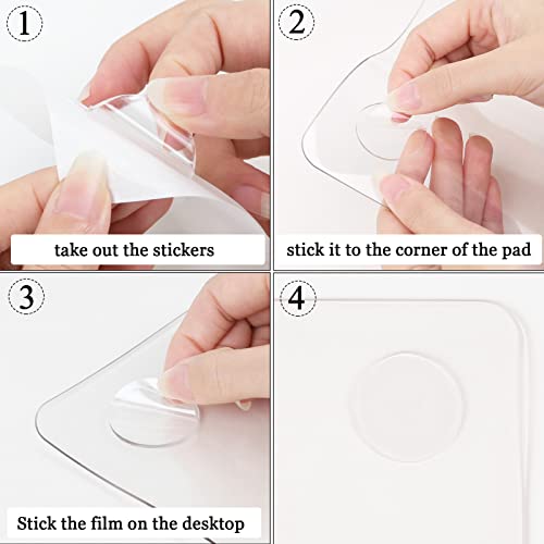 Clear Writing Desk Pad, 24’’x17” Heat Resistant Waterproof PVC Round Edge Durable Desk Protect Mat, Anti-Static Writing Mat Table Protector - size: 17" x 24"