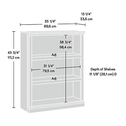 Sauder Miscellaneous Storage 3-Shelf Bookcase/ Book shelf, Washington Cherry finish - color: Washington Cherry Finish
