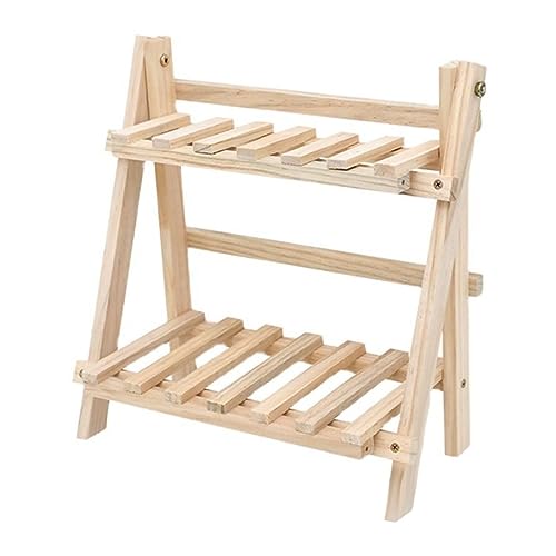 Brrnoo 2 Tiers Plant Stand Shelf,Desk Flower Pot Holder,Adjustable Desktop Shelf Display Organizer Ladder Rack for Office Decorate Storage Rack,Kitchen Rack