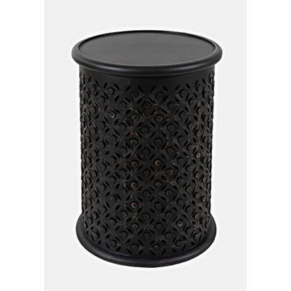 Jofran Global Archive Drum Table - Antique White, 17" W X 17" D X 23" H, Finish, (Set of 1) - color: Antique White