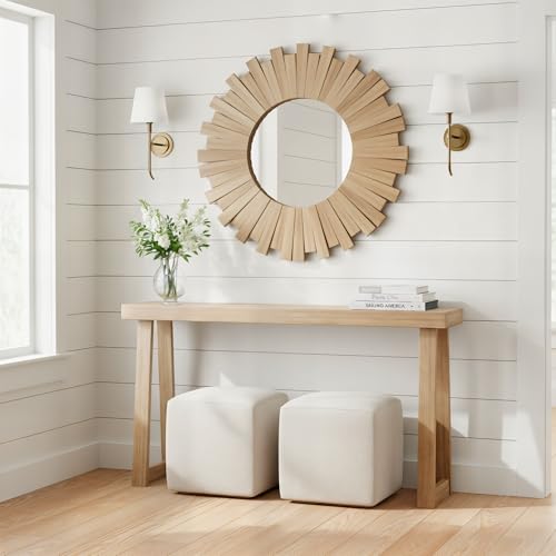 Plank+Beam Classic Console Table, 56 Inch, Blonde | Non-Toxic Finishes, Versatile Design, Elegant Details, Easy Assembly, Quick Setup, Solid Wood - color: Blonde, size: 56" Console Table